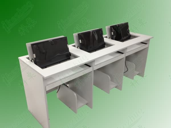 翻轉(zhuǎn)電腦桌，學校電腦桌，學生電腦桌